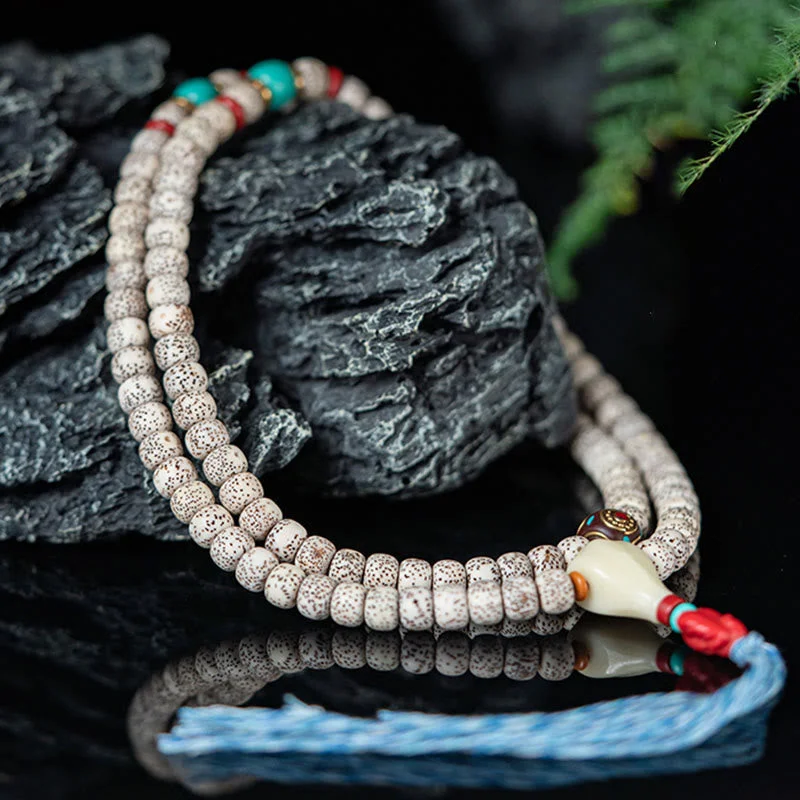 Tibetan 108 Mala Beads Bodhi Seed Elephant PiXiu Peace Bracelet