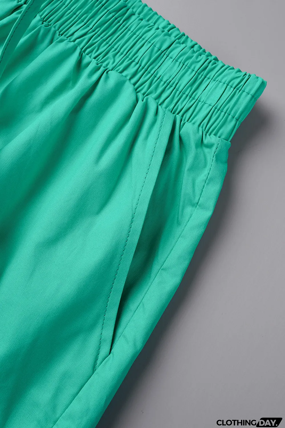 Orange Casual Solid Patchwork Buckle Turndown Collar Short Sleeve Two Pieces