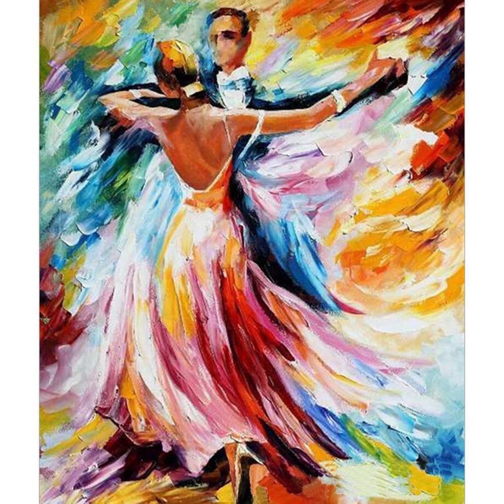 

30*36CM - Dancing - Round Drill Diamond Painting, 501 Original