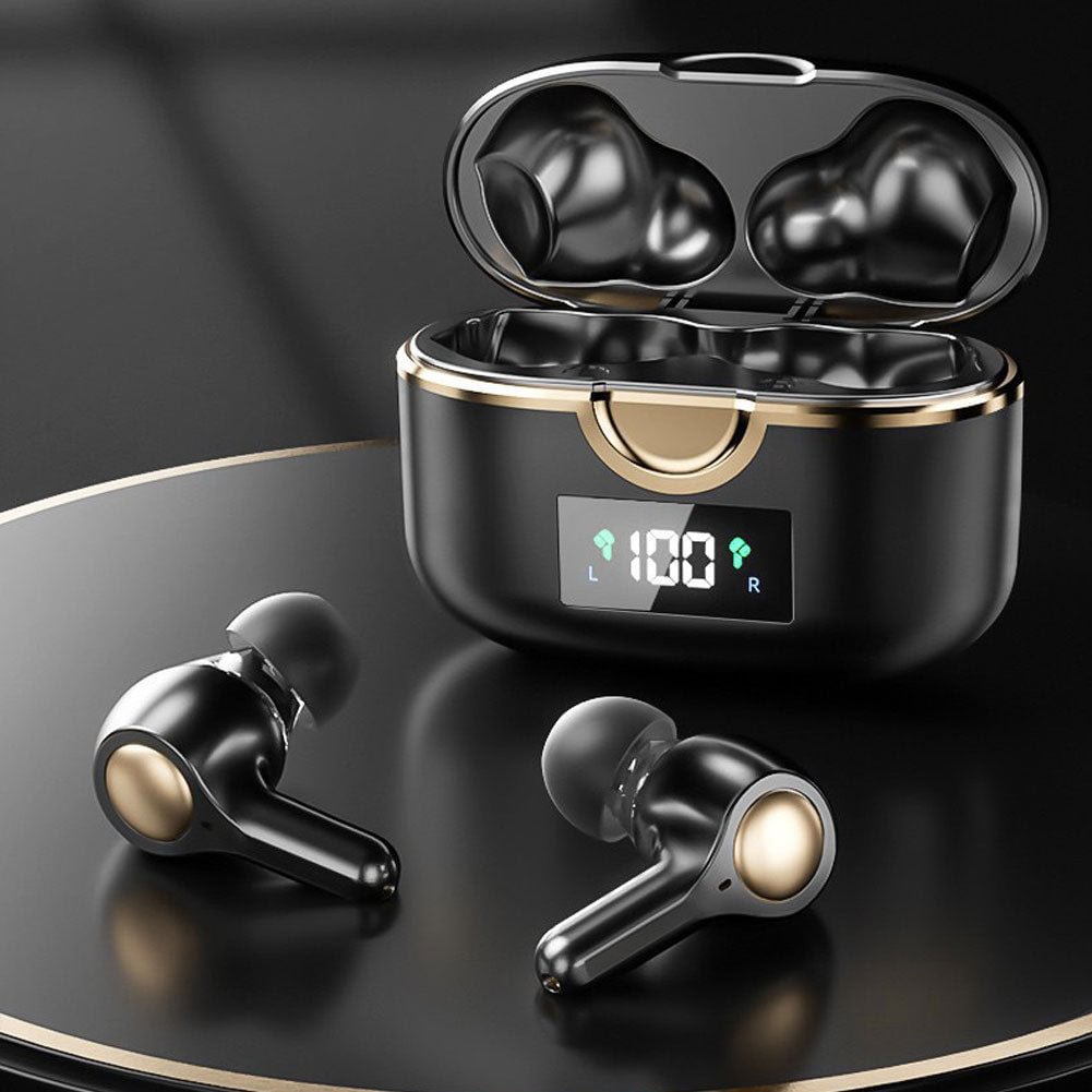 5.1 Cuffie wireless Bluetooth con microfono, Ip7 impermeabile, auricolari  con cancellazione del rumore Suono stereo, Usb-c, Cuffie per Sportworkwhite  | Fruugo IT