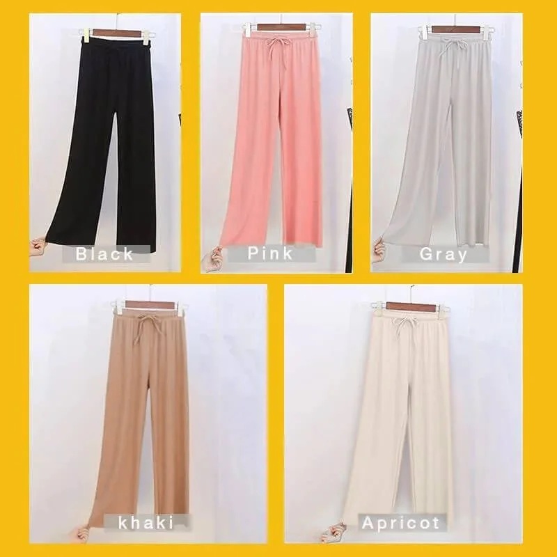 🔥(Hot Sale)🔥Ladies Ice Silk Wide Leg Pants