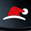 3pcs 3D Christmas Hat Car Decorative Stickers Waterproof for Automotive Exterior