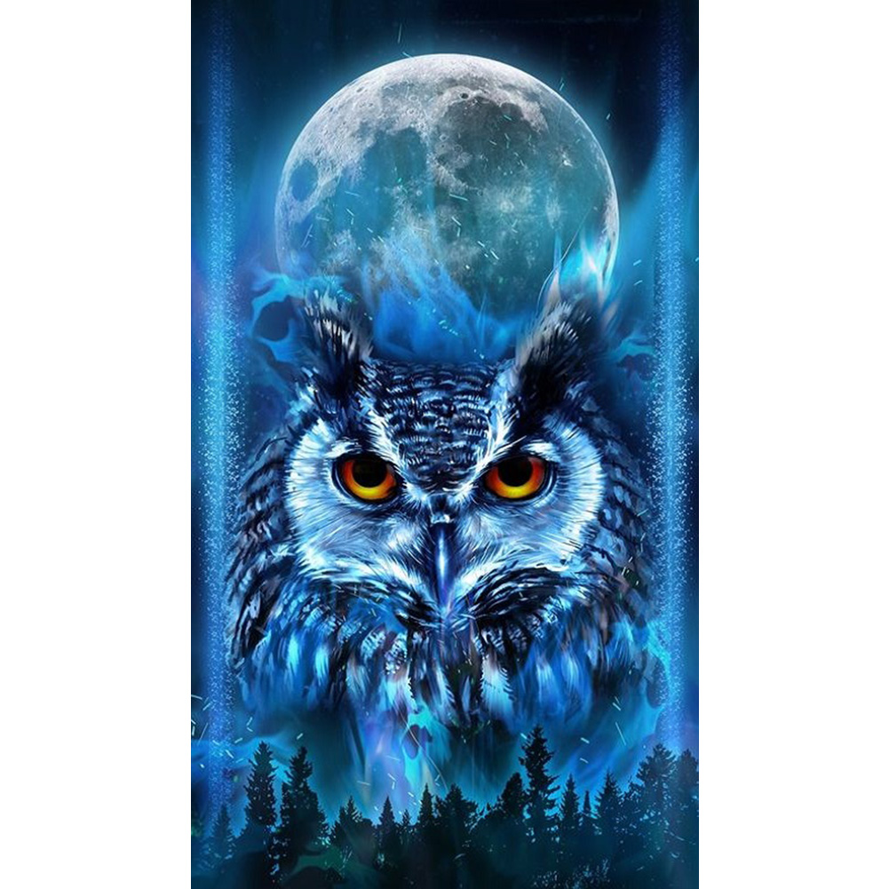 

Moon Owl - Round Drill Diamond Painting - 40*70CM (Big Size), 501 Original