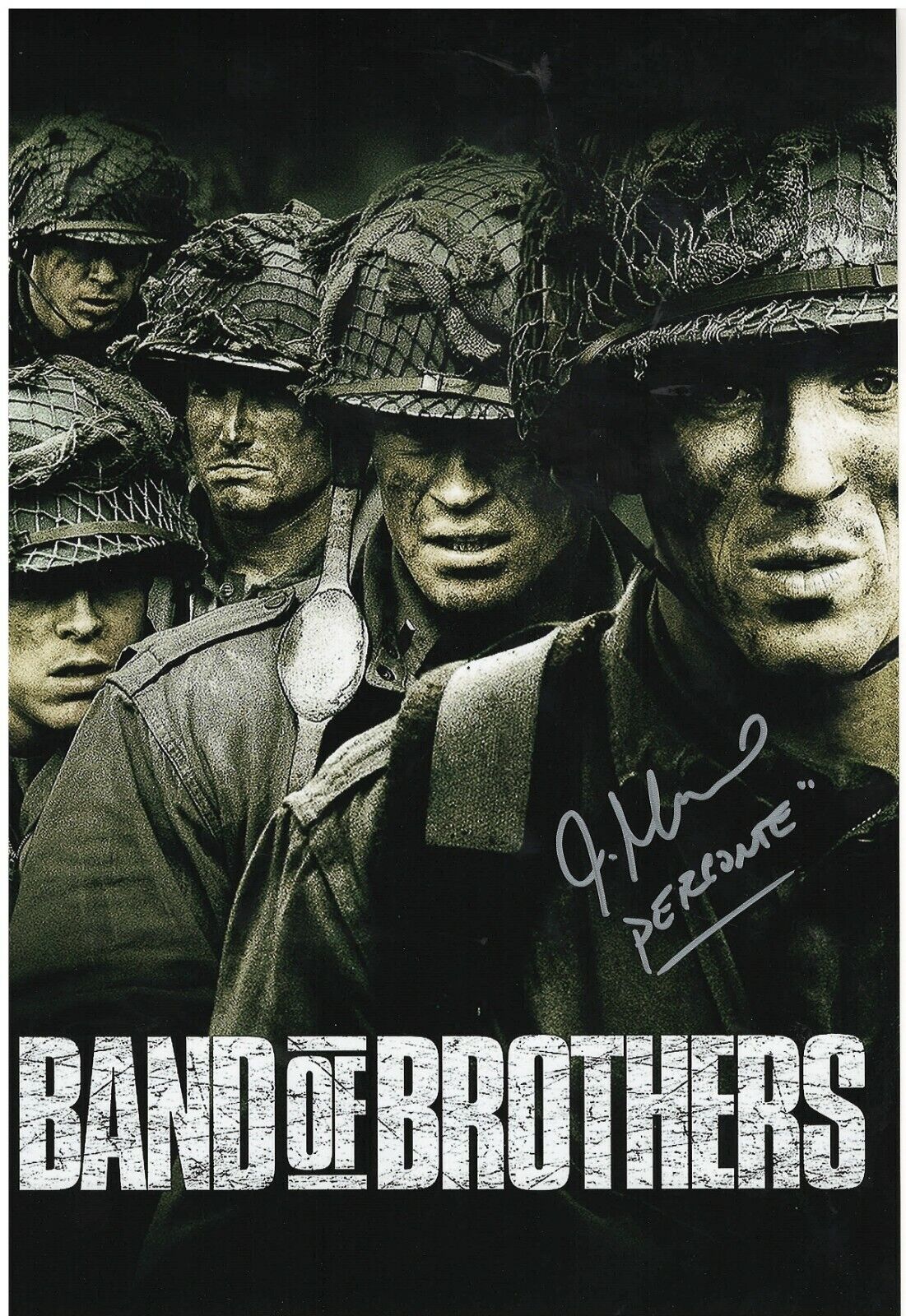 JAMES MADIO FRANK PERCONTE BAND OF BROTHERS RARE BAND OF BROTHERS SIGNED Photo Poster painting