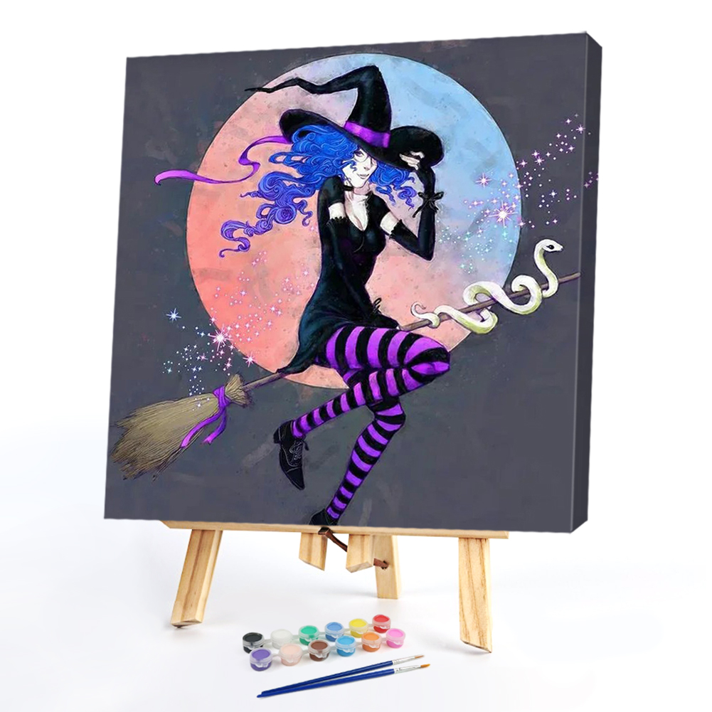 

40*40CM - Paint By Numbers - Witch, 501 Original