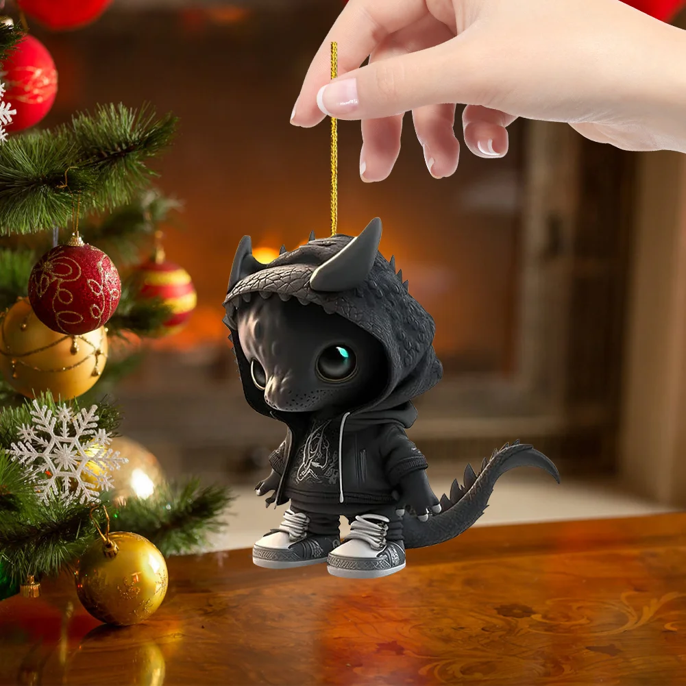 Christmas Dragon Tree Pendant Novelty Cute Acrylic Party Favors (I)