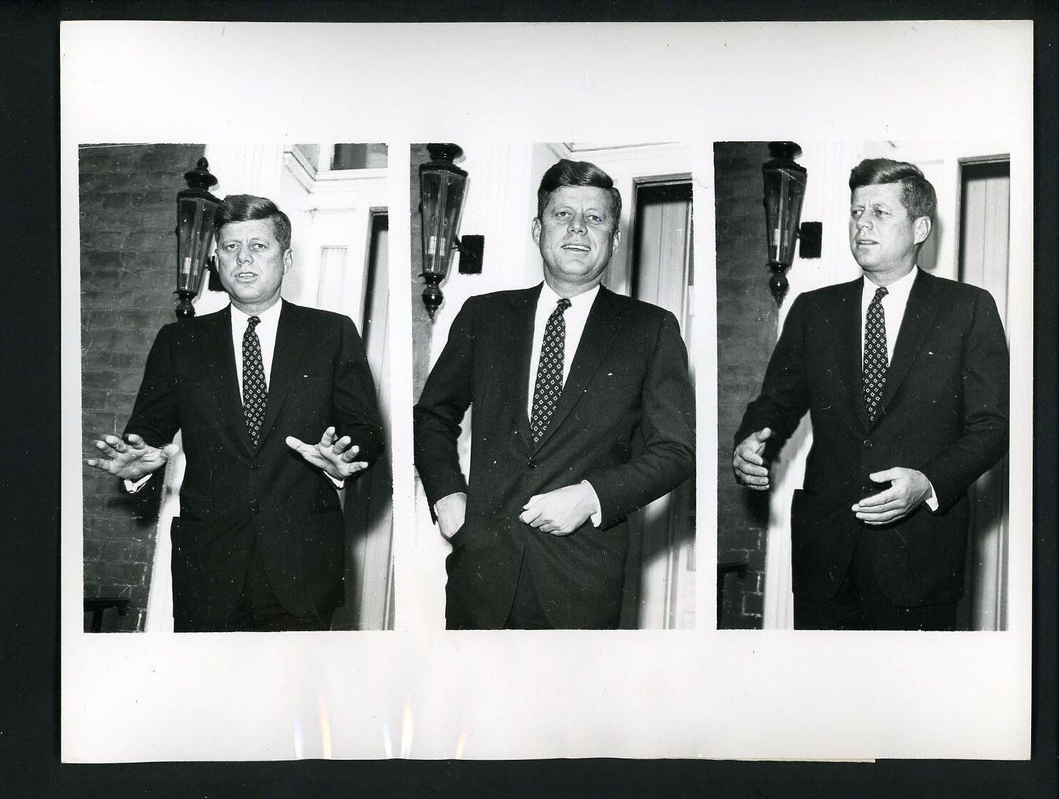 President Elect John Kennedy 1960 Press Wire Photo Poster painting with RMY LOA