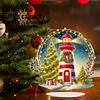 2D Flat Christmas Print DIY Diamond Painting Desktop Ornaments Kit Table Decor