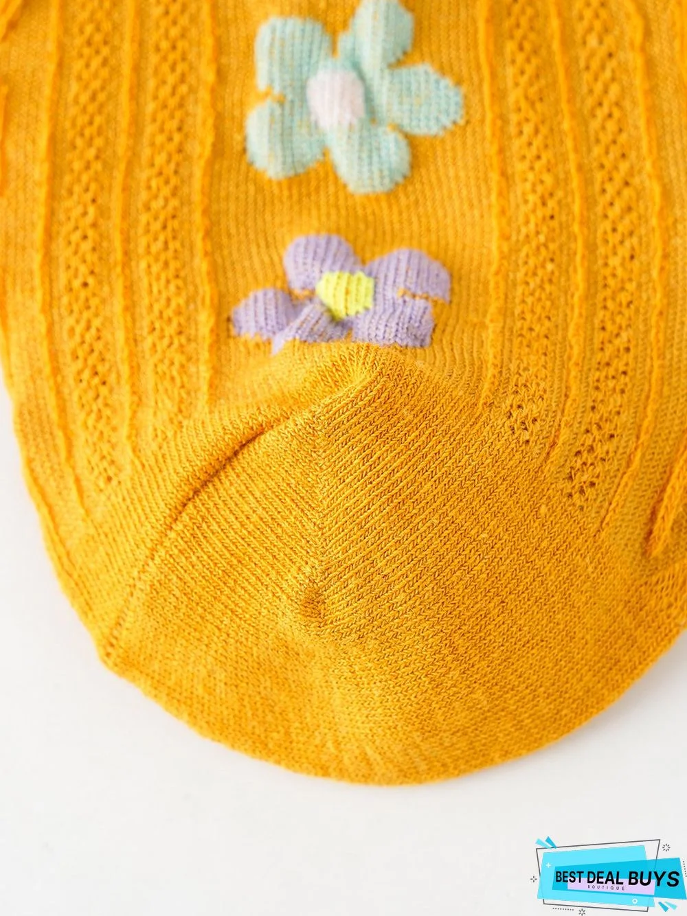 Casual Colorful Floral Embroidered Cropped Socks Daily Commuting Home Accessories