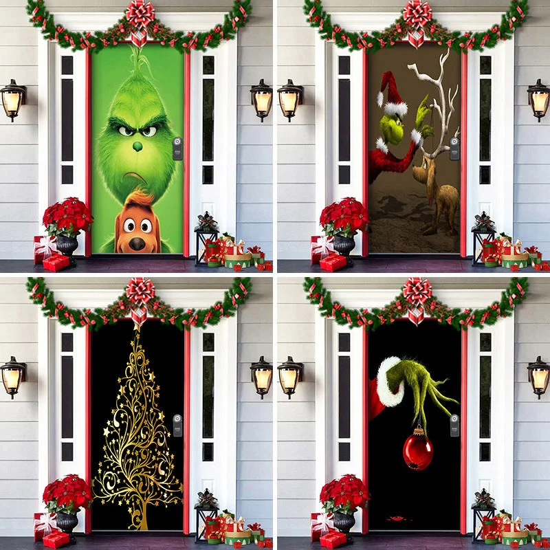 Nightmare Before Christmas Outdoor Decorations Props Christmas Elves Door Cover
