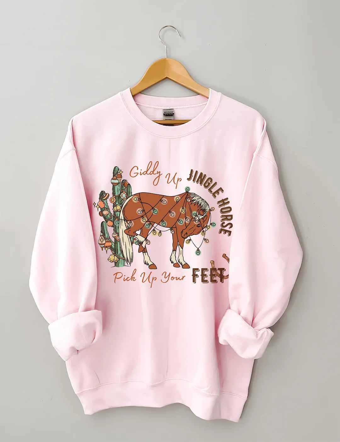 Giddy Up Jingle Horse Pick Up Your Feet Sweatshirt