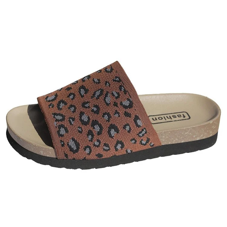 Women's Comfortable Slip On Open Toe Wedge Slides Summer Casual Flatform Sandals  Stunahome.com