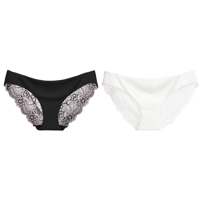 Plus Size Women Panties Hot Sexy Lace Underpanties Female Underwear S-2XL Large Size Briefs Women's Seamless Lingerie 1/2 Pcs