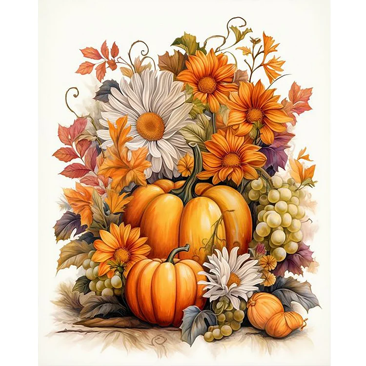 Harvest Pumpkin 40*50CM (Canvas) Full Round Drill Diamond Painting gbfke