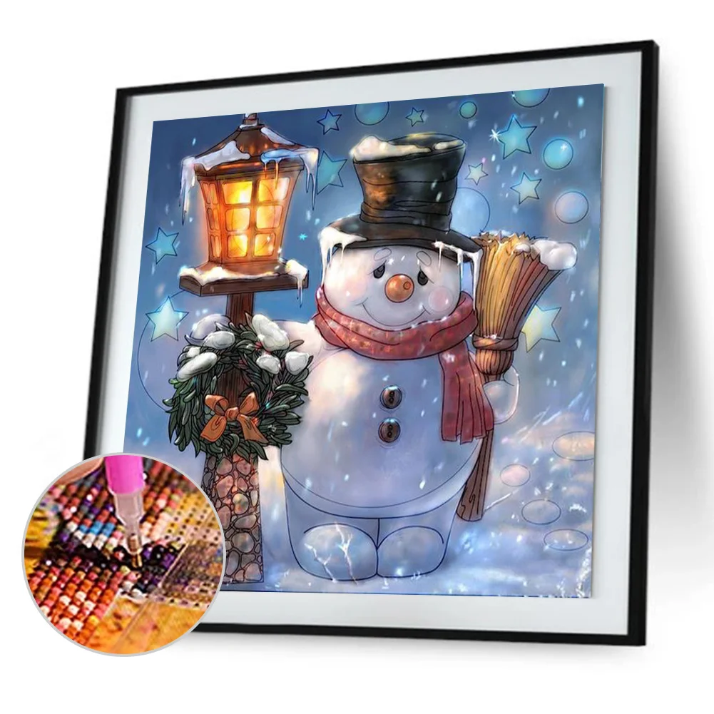 Diamond Painting - Full Round Drill - Snowman(30*30cm)