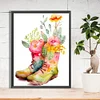 Diamond Painting -DIY Round Drill Flower Boots