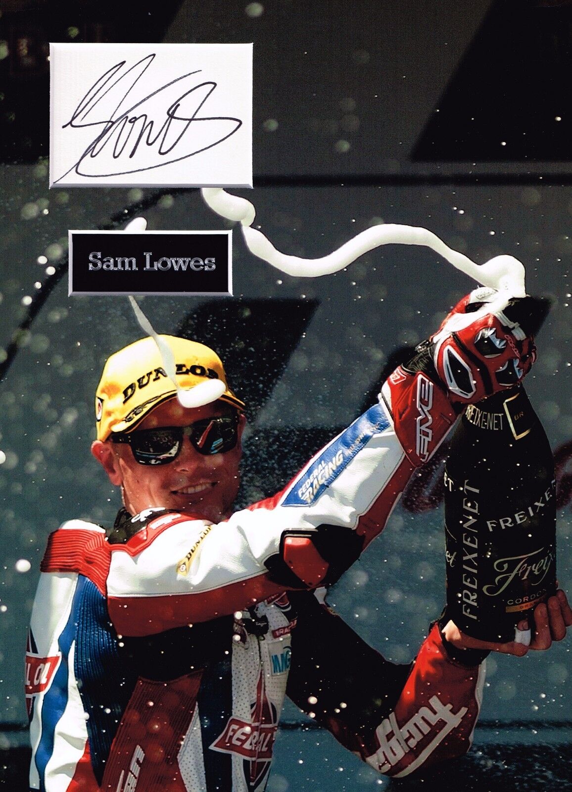 Sam LOWES SIGNED Autograph 16x12 Photo Poster painting Dry Mount AFTAL COA MOTO GP Rider