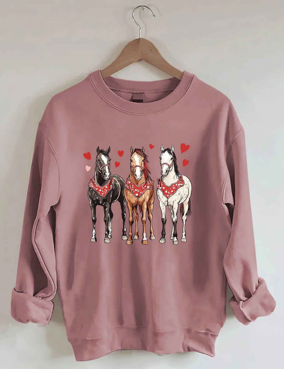Valentine's Day Horse Sweatshirt
