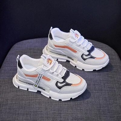 Women Korean Platform Sneakers Women Shoes Thick Bottom Chunky Sneakers Breathable Mixed Colors Slip on Casual Shoes Woman 2022