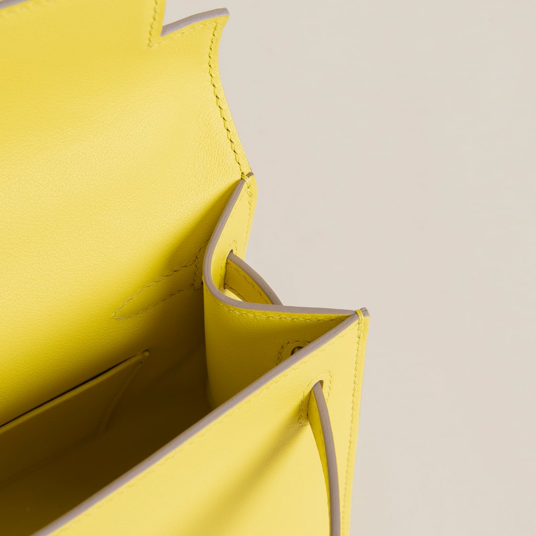 Kelly pochette Swift 9R Lime PHW