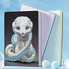 5D Diamond Mosaic Notebook 50 Pages DIY Partial Special Shaped Drill Journal A5 Chinese Zodiac Notebook Kit