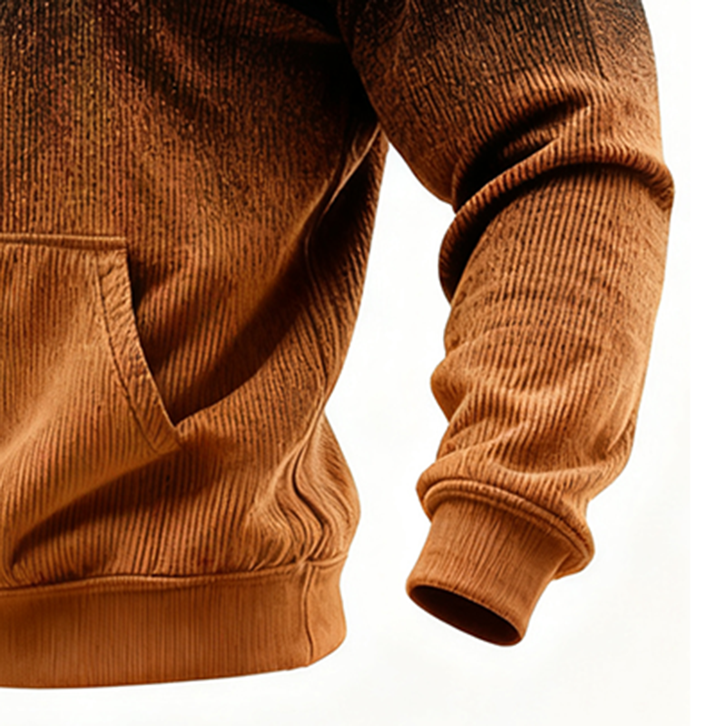 Men's Autumn/Winter New Outdoor Corduroy Casual Hooded Sweatshirt-inspireuse