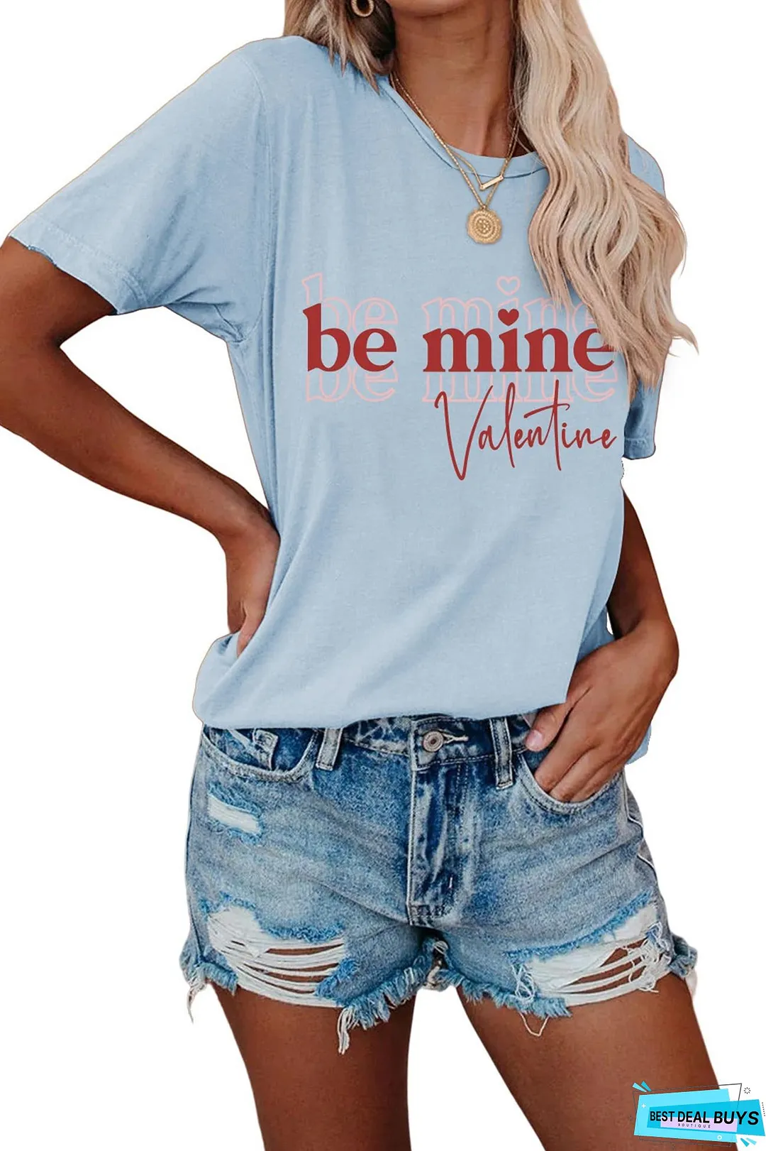 Be Mine Letter Graphic T-shirt