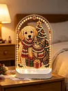 DIY Diamond Art LED Night Light &ndash; Light-Up Table Decor, Double-Sided Printed DIY Crystal Pearl Painting Decoration for Christmas & Holiday Gifts