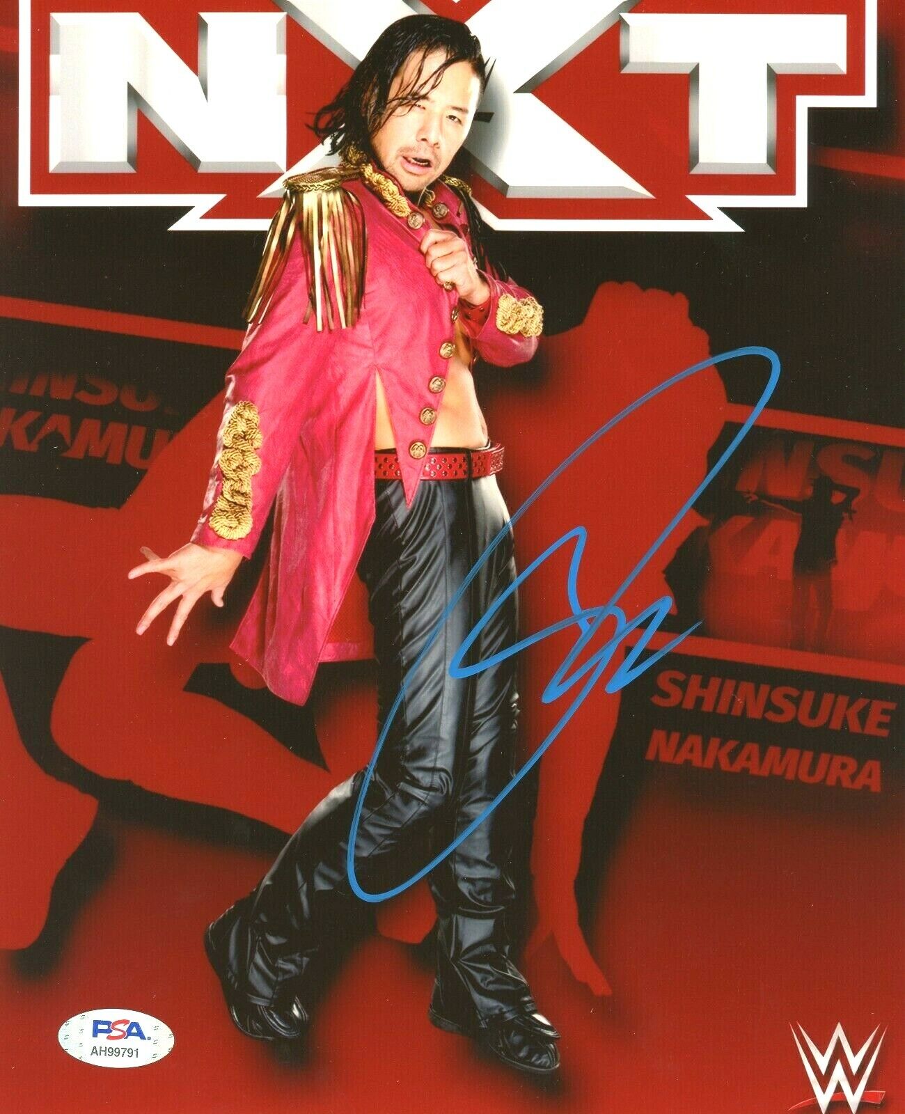 WWE SHINSUKE NAKAMURA HAND SIGNED AUTOGRAPHED 8X10 Photo Poster painting WITH PROOF & PSA COA 4