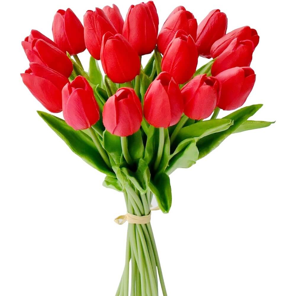 Premium 13.5” Artificial Tulip Bouquet (20 PCS)
