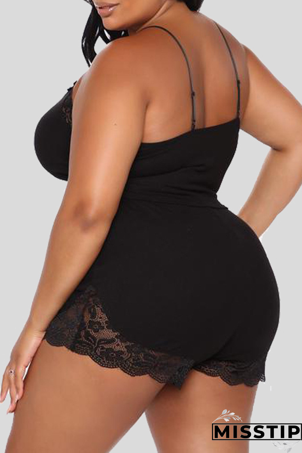 Green Sexy Solid Patchwork Spaghetti Strap Plus Size Two Pieces