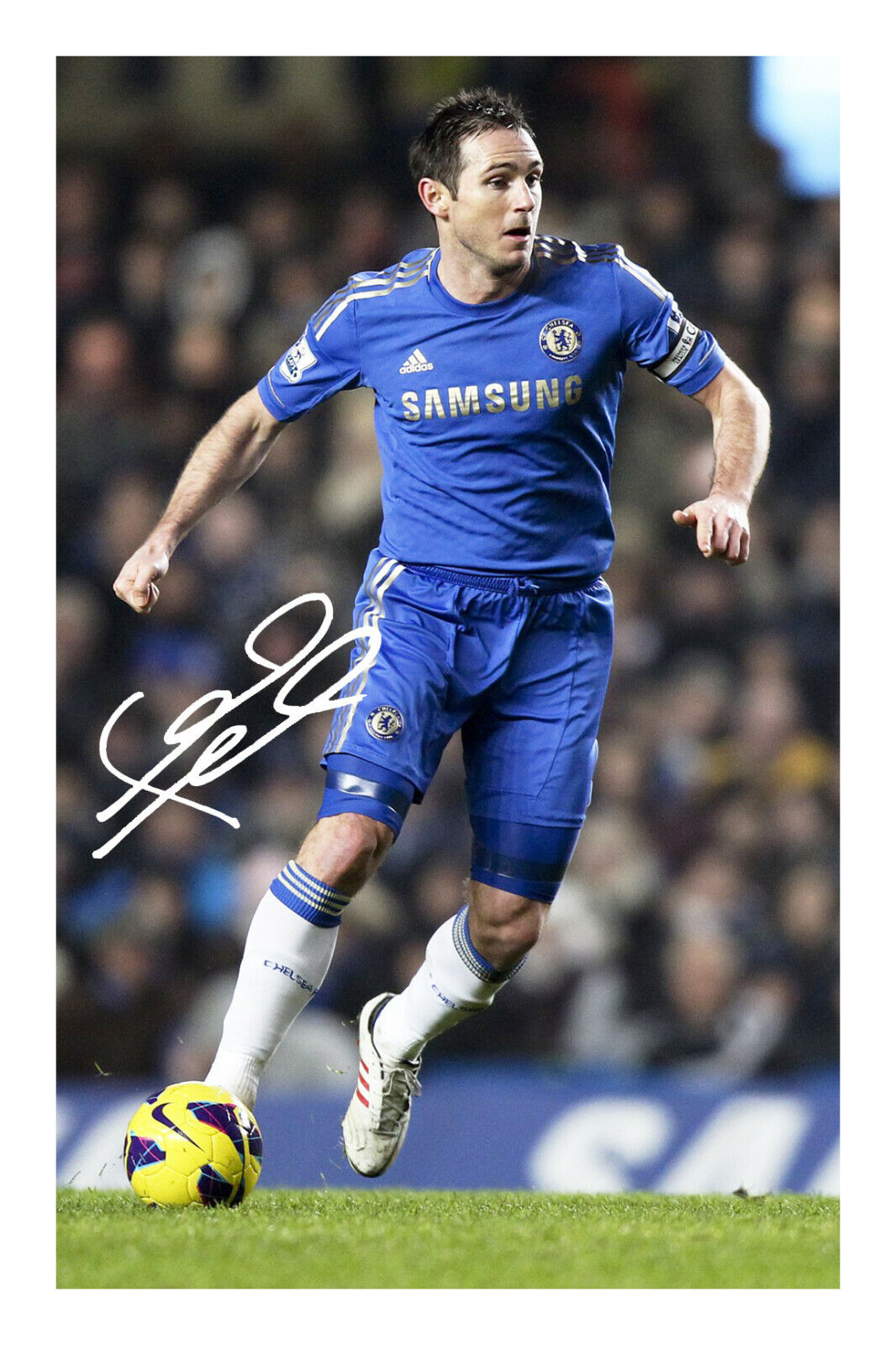 Frank Lampard Signed A4 Autograph Photo Poster painting Print Chelsea FC Champions League 2012