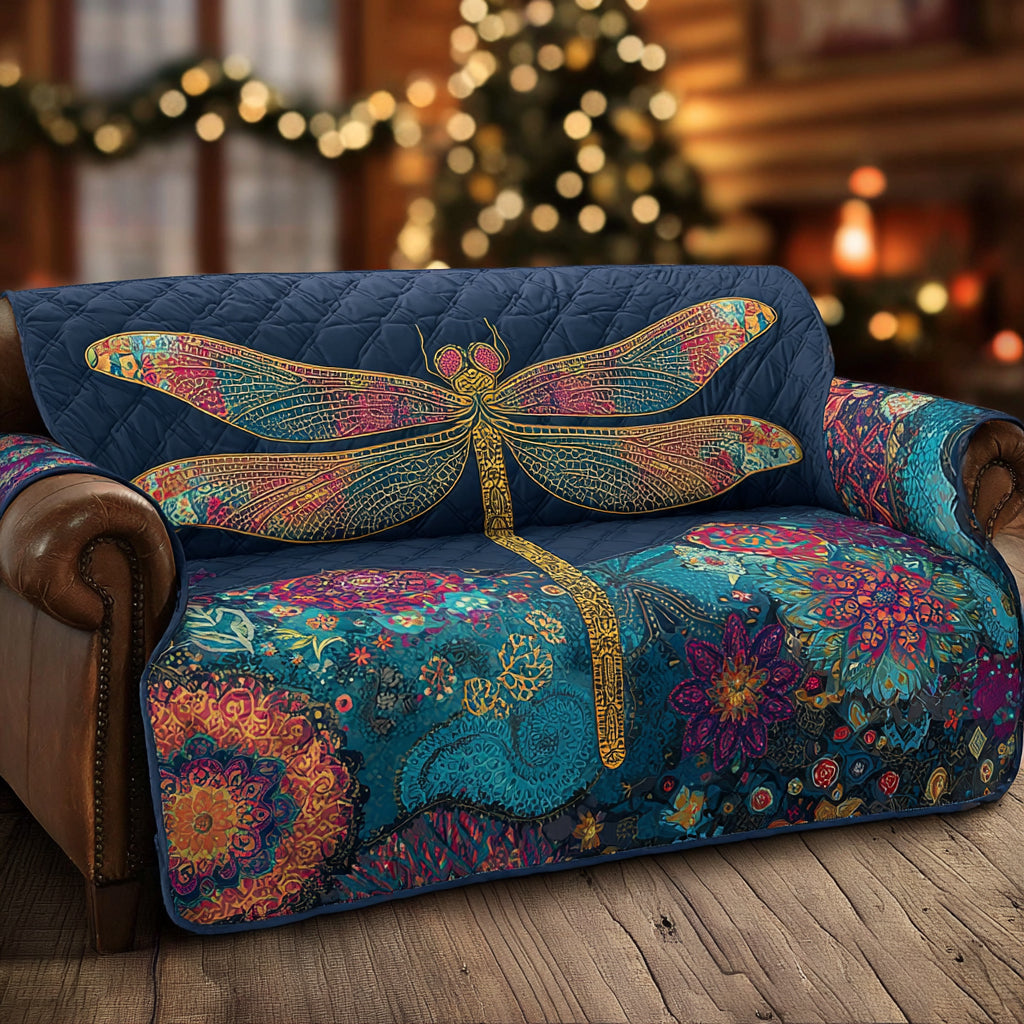Mystic Dragonfly Quilted Sofa Cover NCU0DV8646 everthome