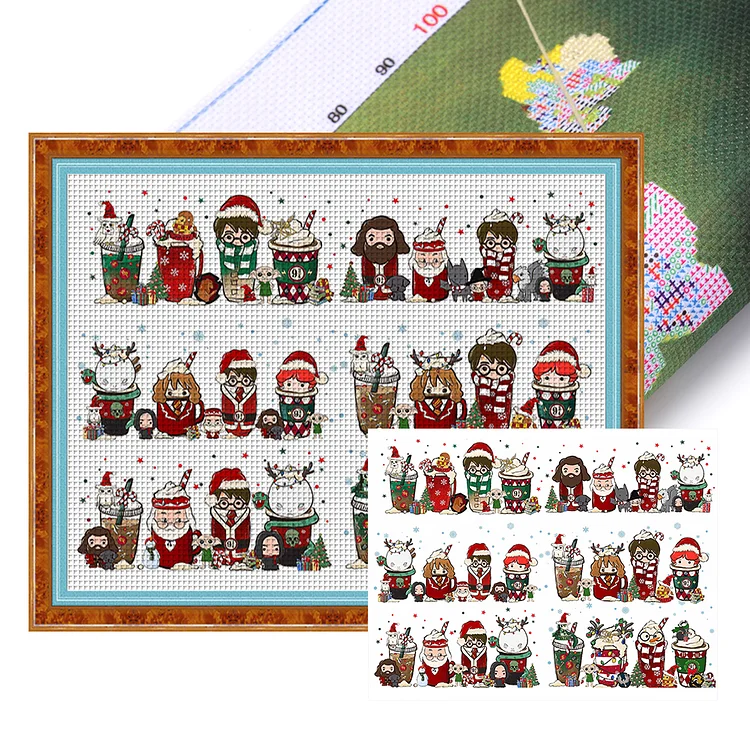 Harry Potter Christmas Elements - Printed Cross Stitch 11CT 75*60CM