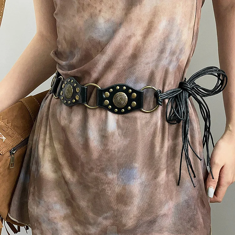 Retro Bohemian Ethnic Style Tassel Braided Belt