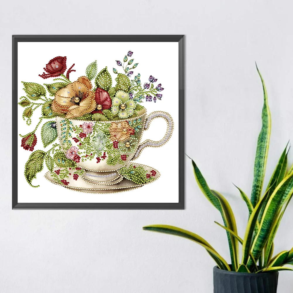 Diamond Painting - Partial Special Shaped Drill - Flower(30*30cm)