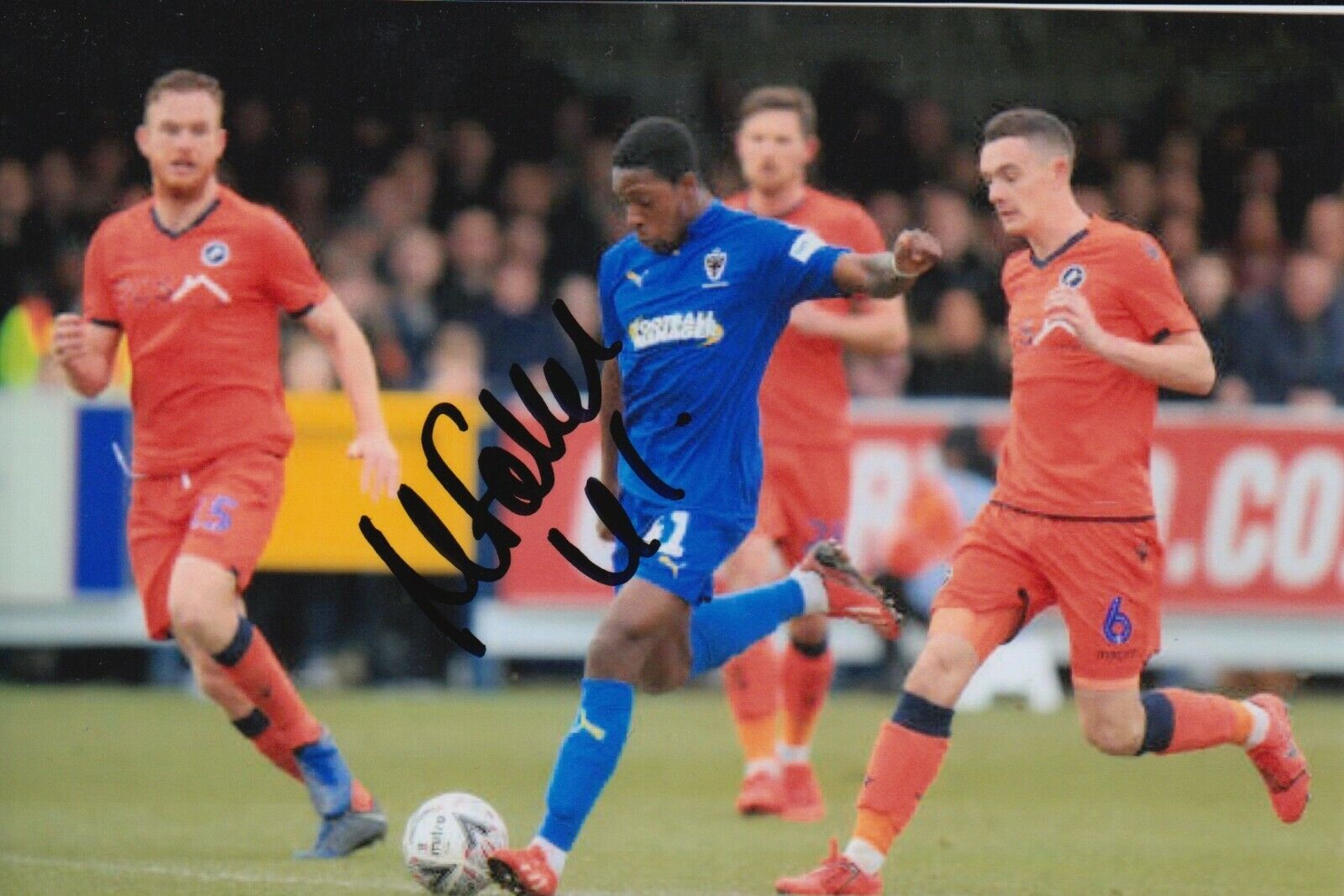 MICHAEL FOLIVI HAND SIGNED AFC WIMBLEDON 6X4 Photo Poster painting 1.