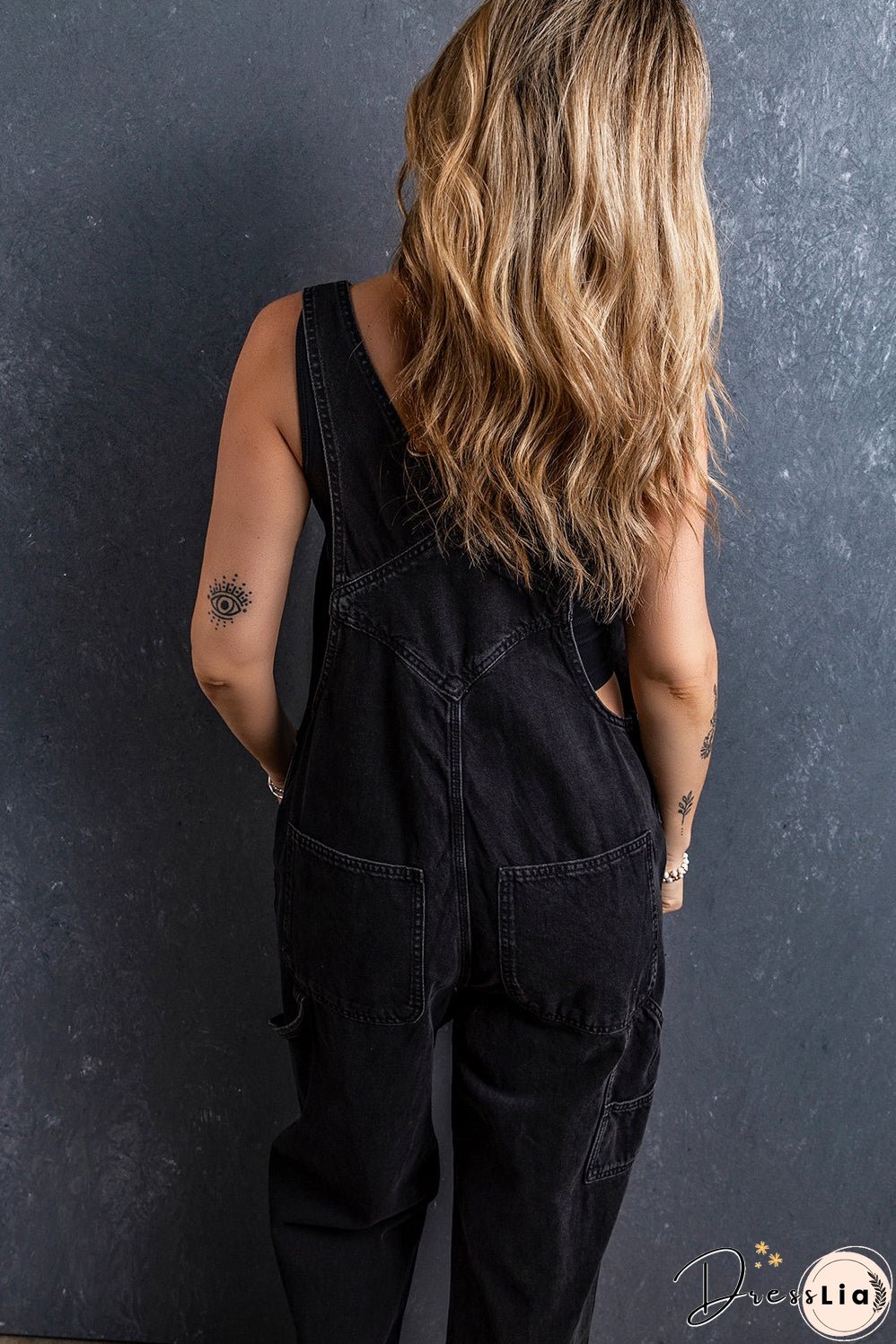 Adjustable Buckle Straps Denim Overalls