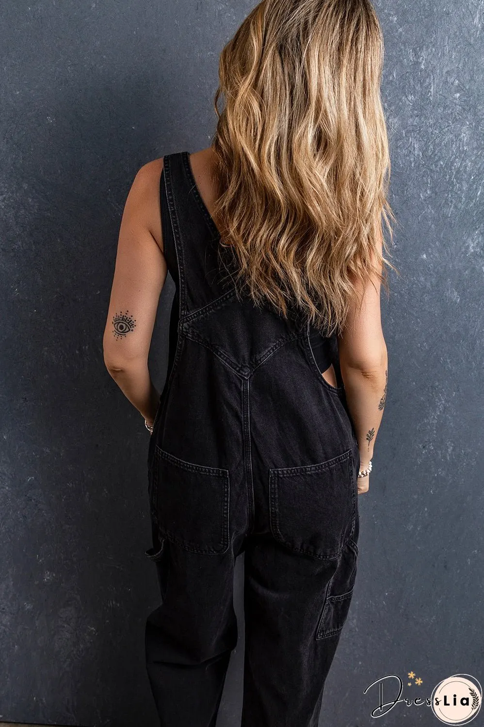 Adjustable Buckle Straps Denim Overalls
