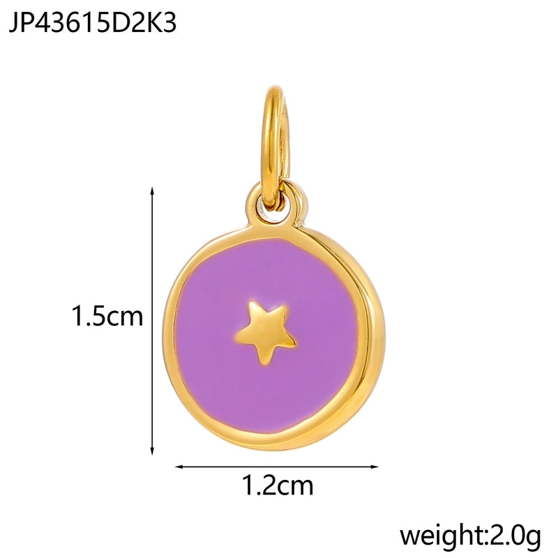 1 Piece 21*17mm 304 Stainless Steel Star Bow Knot Shell Pendant Jewelry Accessories