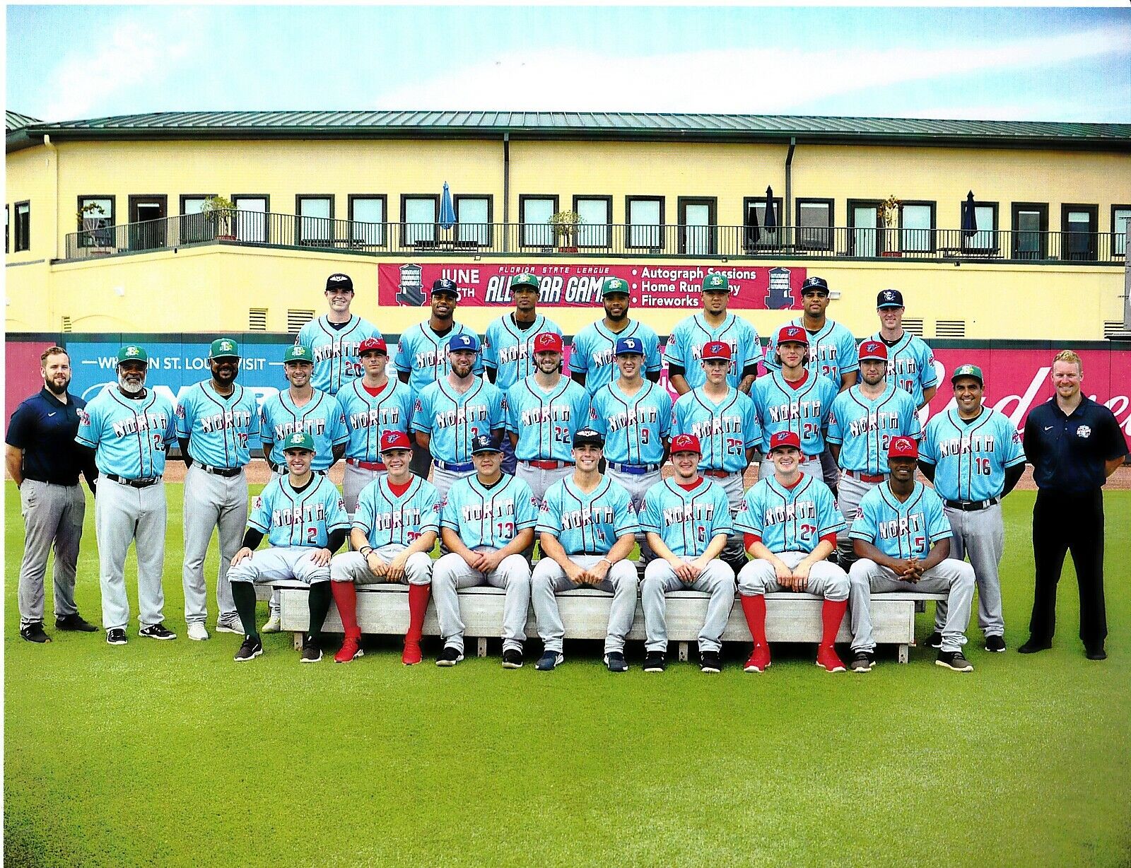 2019 FLORIDA STATE MINOR LEAGUE ALL STAR TEAMS NORTH / SOUTH 8x11 Photo Poster paintingS