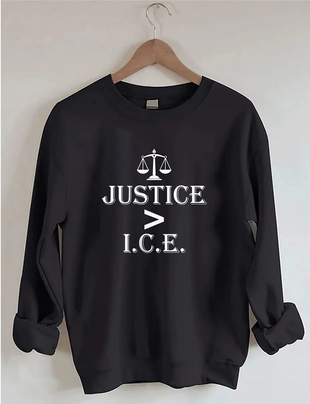 Justice Greater Than ICE Sweatshirt