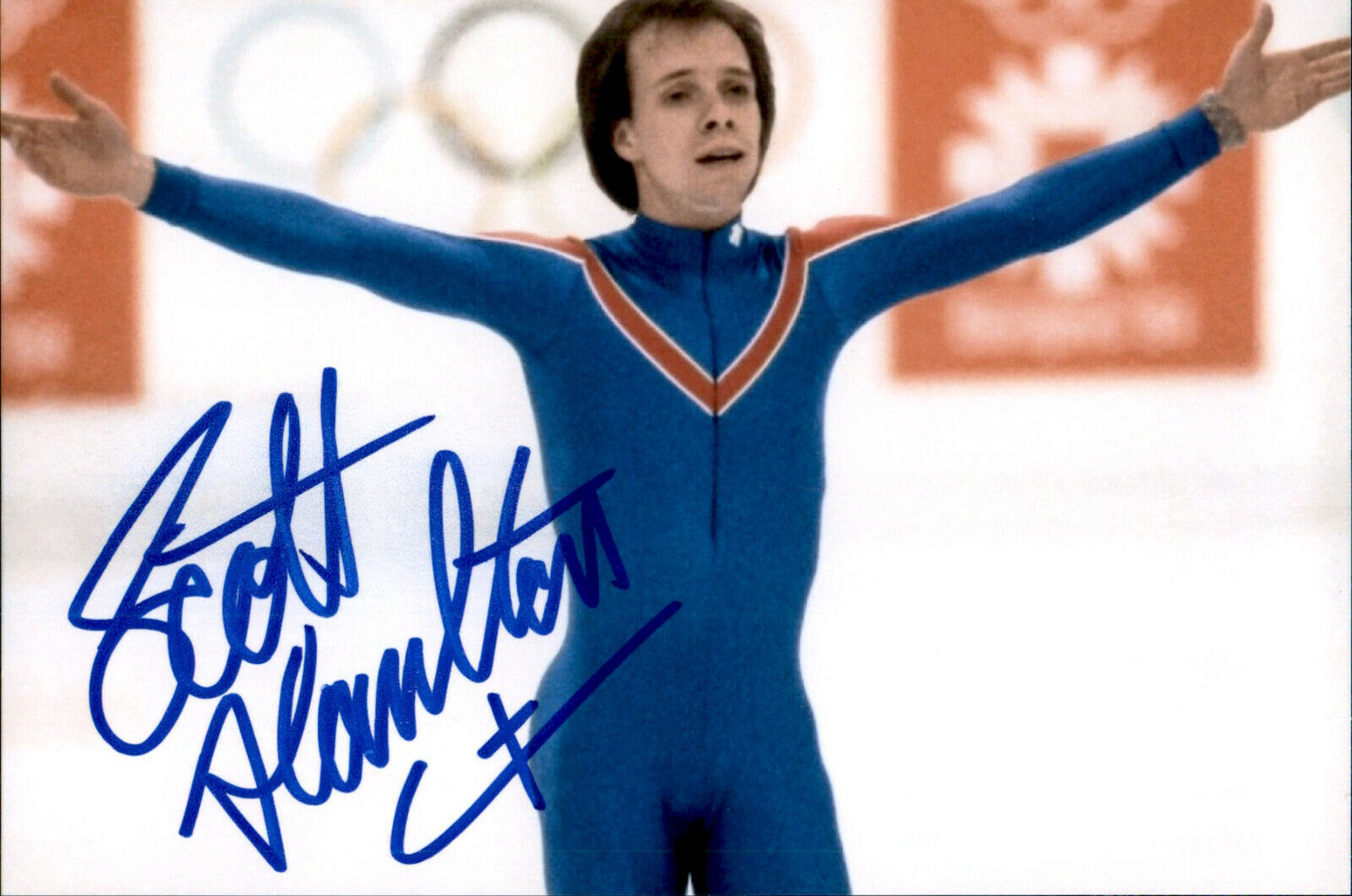 Scott Hamilton SIGNED auto 4x6 Photo Poster painting Figure Skating OLYMPIC GOLD MEDALIST #4