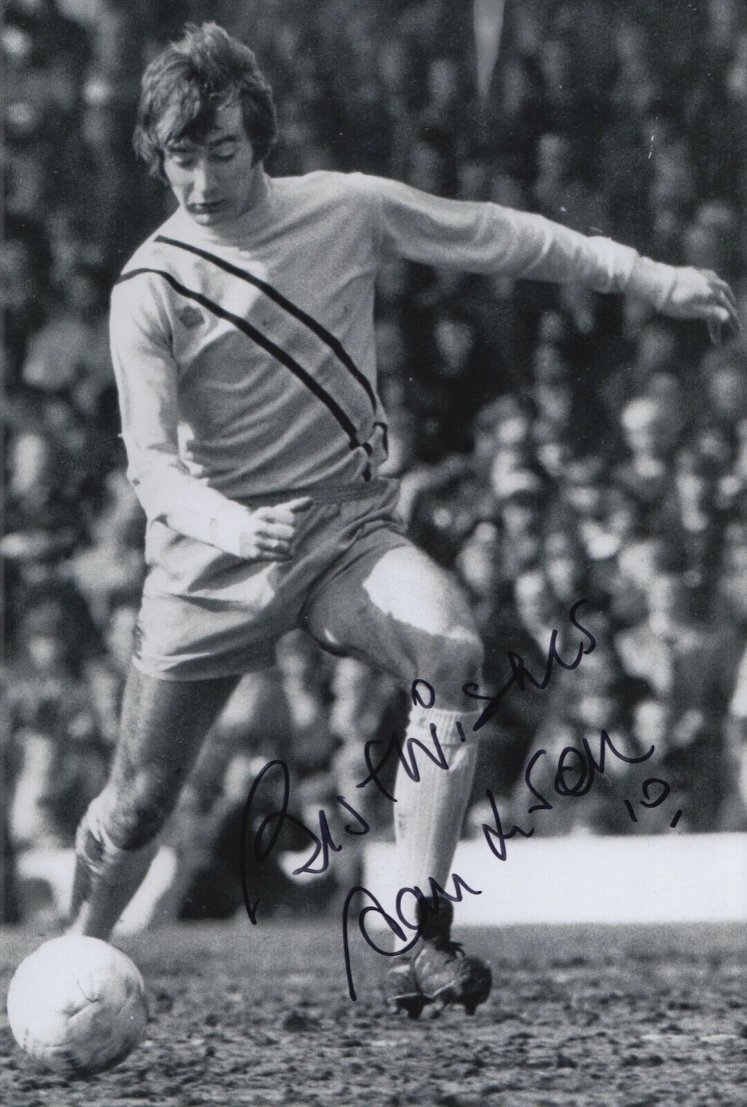 ALAN HUDSON HAND SIGNED 12X8 Photo Poster painting STOKE CITY FOOTBALL AUTOGRAPH