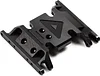 AMK Metal Gearbox Mount Transmission Holder for 1/10 RC Crawler Axial SCX10 II 90046 90047 90075 RC Car Skid Plate Upgrade Parts (Black)