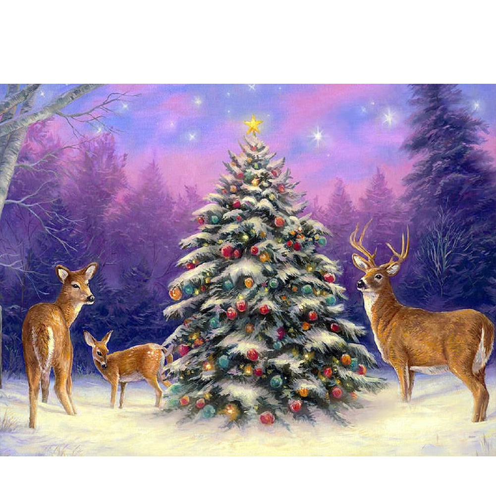 

Forest Elk - Round Drill Diamond Painting - 40*30CM, 501 Original