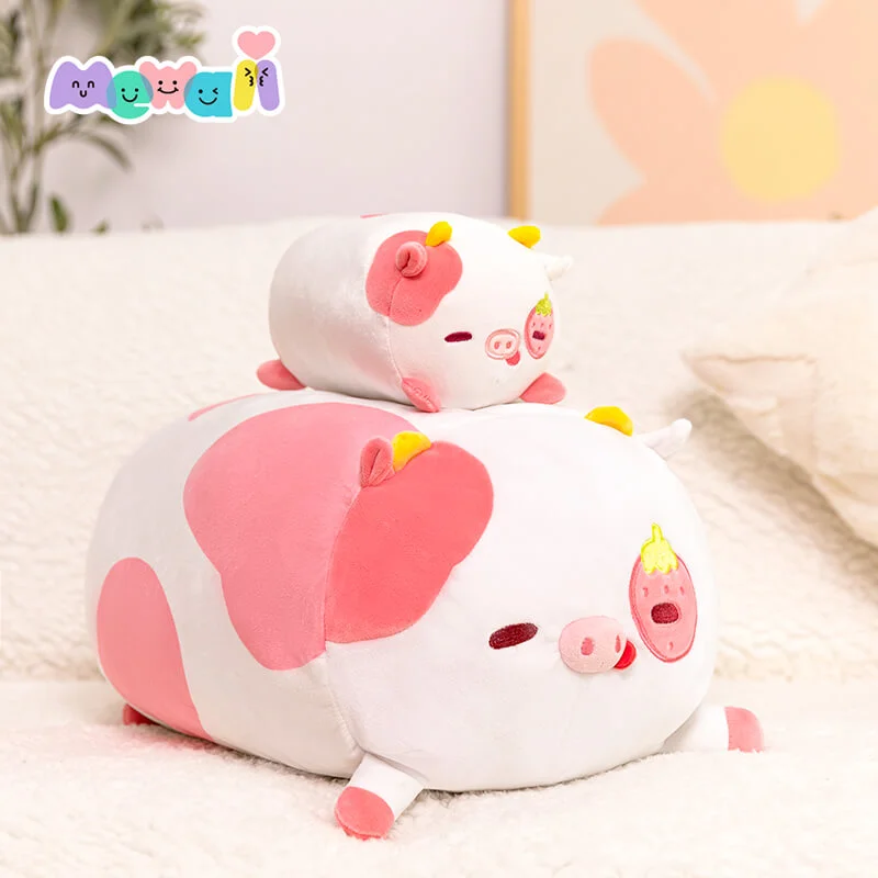 Mewaii® Fluffffy Family Berry Cow Stuffed Animal Kawaii Plush Pillow Squishy Toy