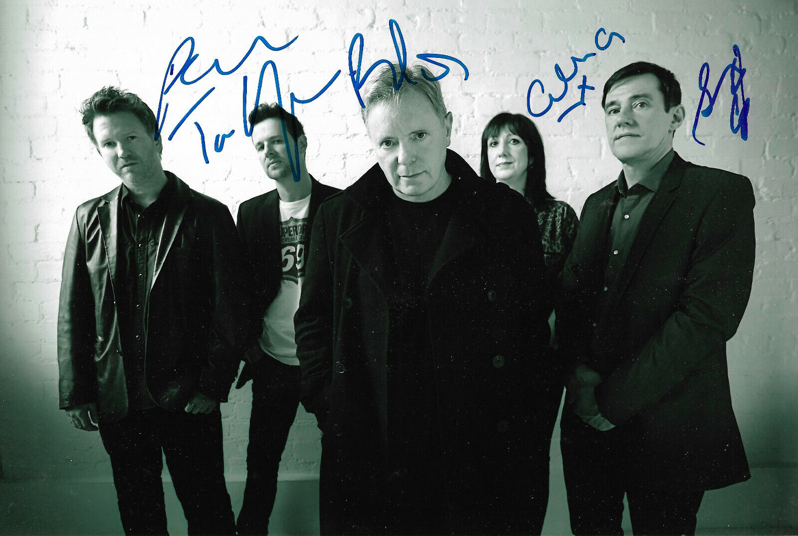 New Order Band full signed 8x12 inch Photo Poster painting autographs