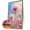 Pink Dandelions-Full Round Diamond Painting(40x70cm)