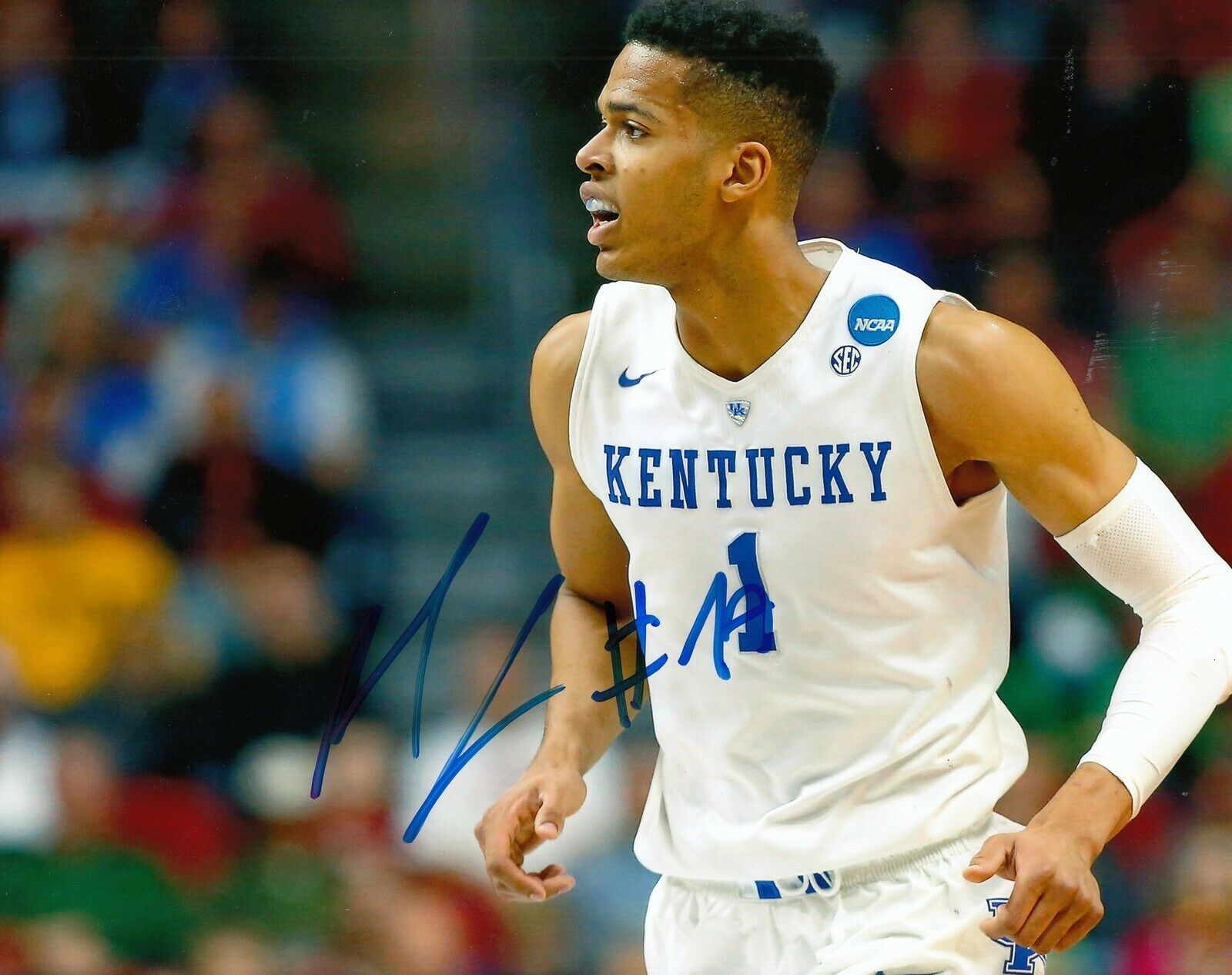 SKAL LABISSIERE signed (KENTUCKY WILDCATS) basketball 8x10 TRAILBLAZERS W/COA #1